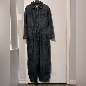 We the Free Barrel Leg Denim Jumpsuit